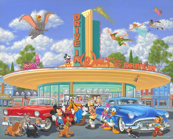 Walt’s Drive-In  by Manuel Hernandez | Signed and Numbered Edition Discount