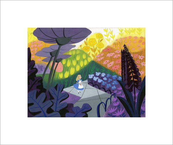 Wonderland Garden  Alice in Wonderland Concept Art by Mary Blair Hot on Sale