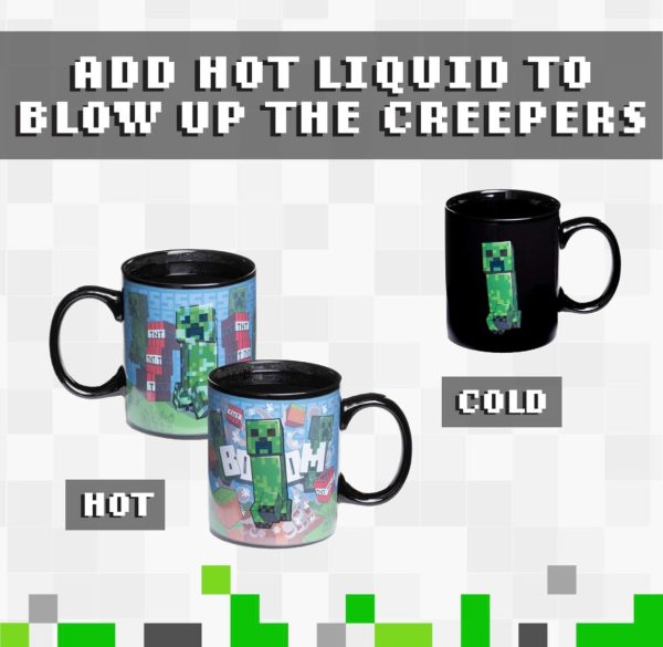 Minecraft Creeper Heat Change Synthetic Mug, 295 ml Supply