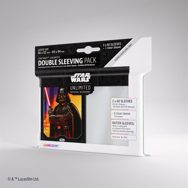 Gamegenic - Star Wars: Unlimited Art Double Sleeving Pack: Darth Vader (60ct) Online Sale